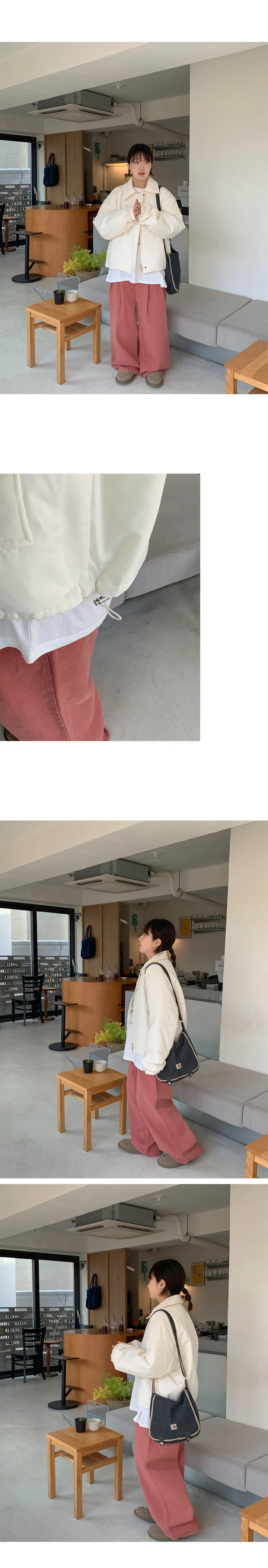 [5천장돌파]카에리 카라 숏 패딩 점퍼 (3color) 상세 이미지 3