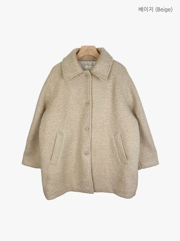 [울코트/울40%/누빔] 코지 부클코트 하프코트 코트 (3colors) 상세 이미지 7