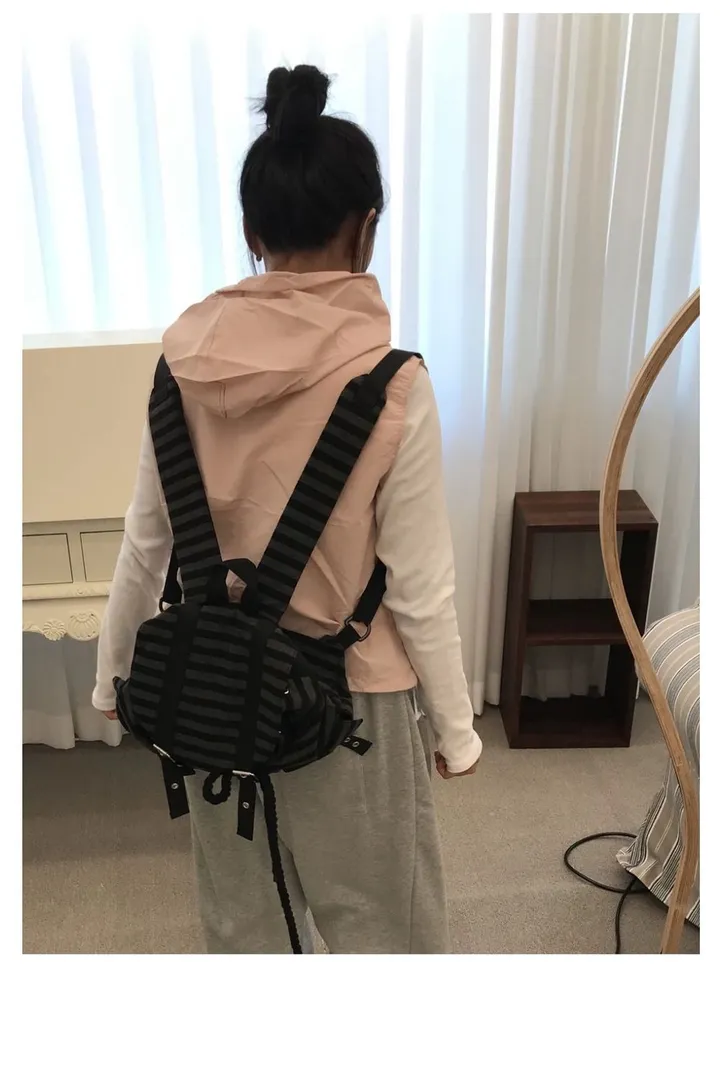 [바스락/데일리🩶] 소릿 나일론 후드 스트링 바람막이 베스트 (4color) 상세 이미지 8