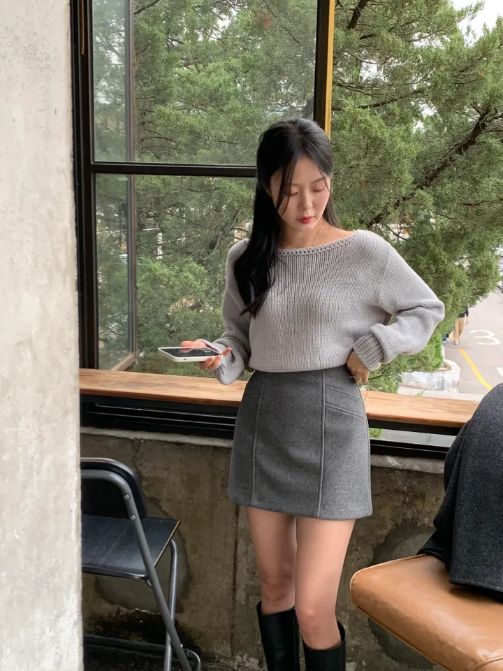 [Hand Made/울 100%] 드엘 하이넥 핸드메이드 벨트 하프 코트 하객룩 (4 color) 상세 이미지 21