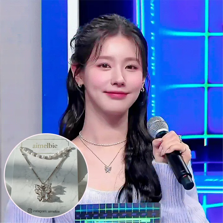 [여자아이들 미연 착용/퀄리티UP! 벚꽃시즌코디] Butterfly Fairy 진주 초커 레이어드 목걸이 - 실버 컬러 상세 이미지 7