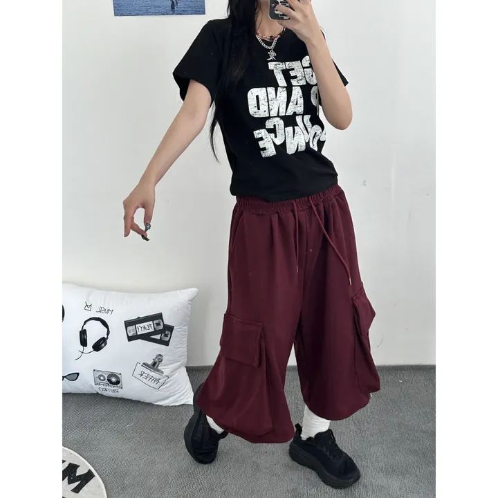 [UNISEX]마일드 루즈 스트링 빅 포켓 카고 버뮤다 드레이닝 와이드 트레이닝 팬츠(3color) 상세 이미지 14