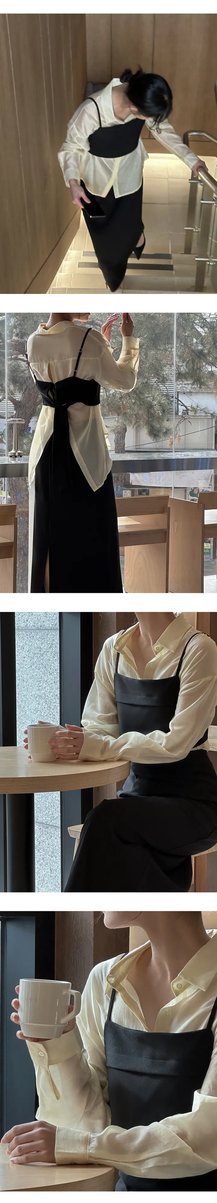 하객시즌빅세일!🍀[여름 하객룩🍀분위기템/세트상품]레이어드 트임끈 원피스 세인 뷔스티에 랩 투피스 상세 이미지 7