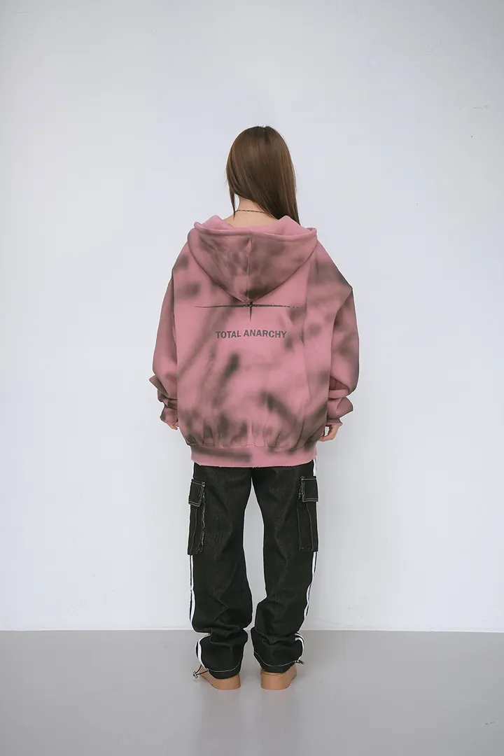 [UNISEX] 빈티지 워싱 더티 투웨이 후드집업 크롭 워싱  피그먼트 오버핏  핸드워머  커플룩 스트릿룩 빈티지룩 남여공용 유니섹스 크롭집업  빅사이즈 유니크 봄신상신상 물나염 상세 이미지 26