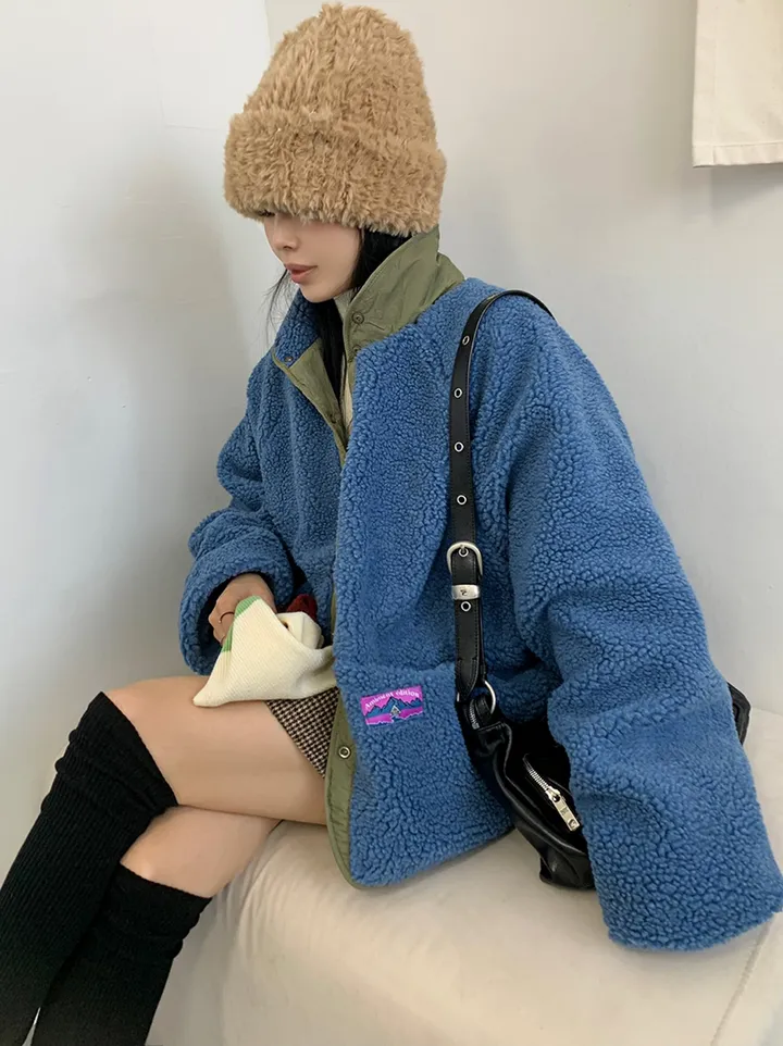 리버시블 플리스 패치 점퍼 상세 이미지 9