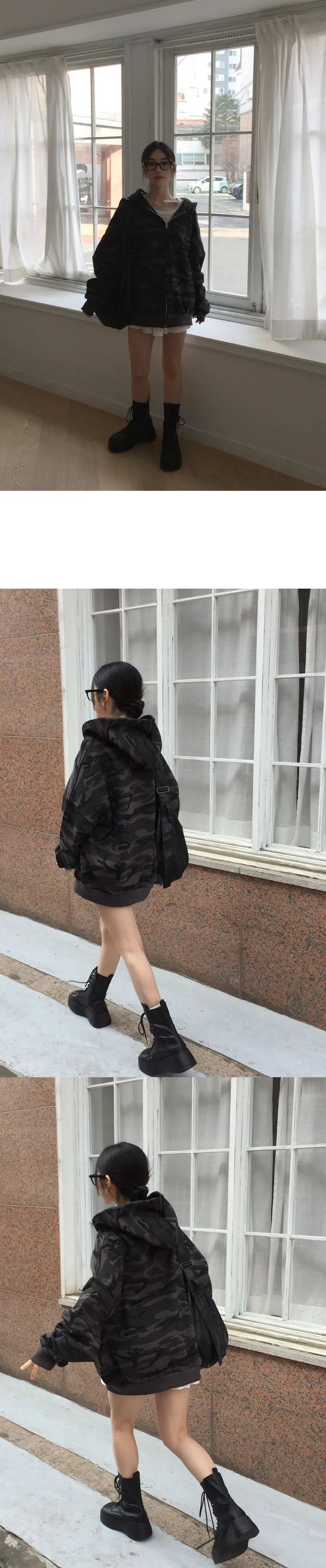 [MD소장🖤/강력추천] 덱스 카모 오버핏 후드 집업-3color 상세 이미지 6
