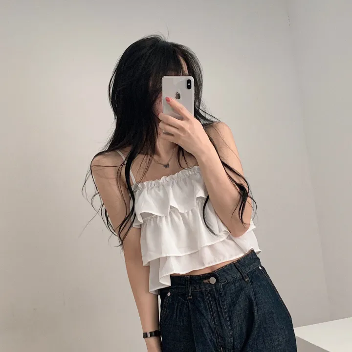 [베스트재진행] 메리미 프릴 캉캉 뷔스티에 크롭 끈나시;2col 상세 이미지 10