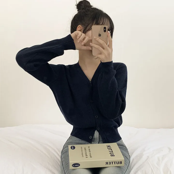 [팔뚝살커버!] 허리잘록~ 포근 브이넥 데일리 브이넥 아방핏 니트가디건 상세 이미지 30