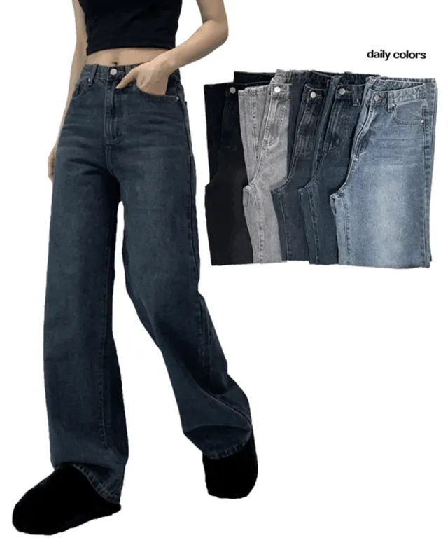 *4계절*[숏,기본,롱][S~2XL] everyday high-waist wide denim! 5col