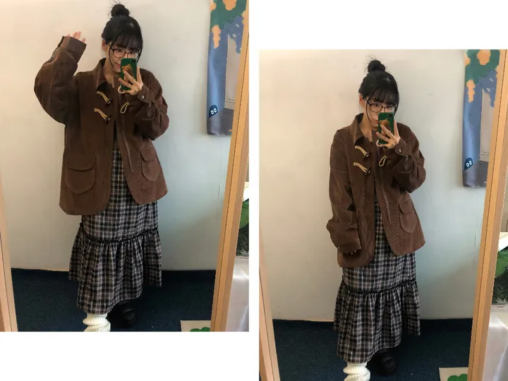 [UNISEX/남녀공용] 골덴 코듀로이 루즈핏 카라 떡볶이 코트 자켓 (3color) 상세 이미지 11