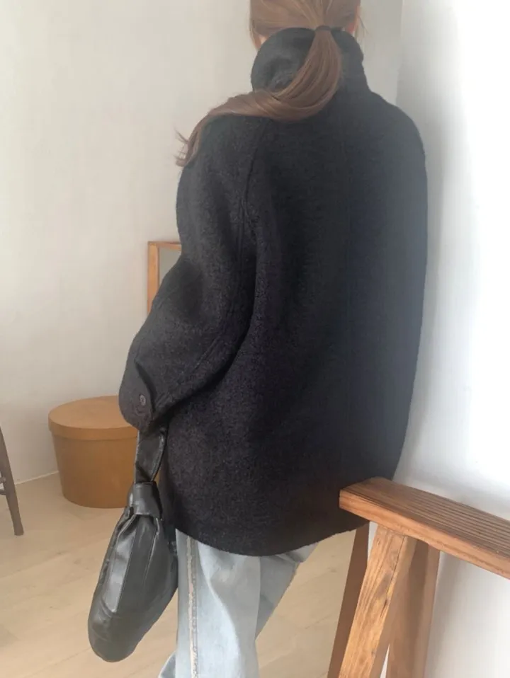 [울코트/울40%/누빔] 코지 부클코트 하프코트 코트 (3colors) 상세 이미지 71