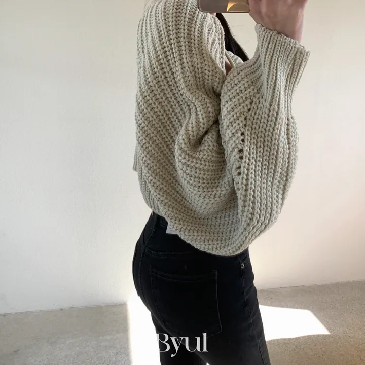 볼류머 크롭 볼레로 가디건 상세 이미지 11