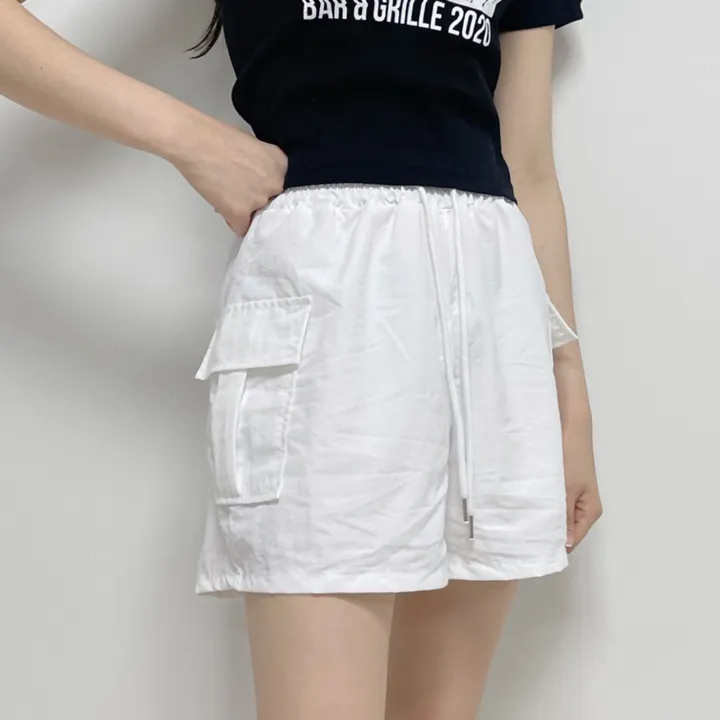 [20시이전 주문 당일출고🩷] 아노락 카고 반바지 비침X 바스락 바캉스룩 여름 포켓 속바지O 숏팬츠 3부반바지 카고바지 카키 바지(3COLOR / FREE SIZE) 상세 이미지 14