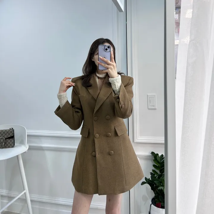 울 라인 더블 하프 코트 3color 2size 상세 이미지 16