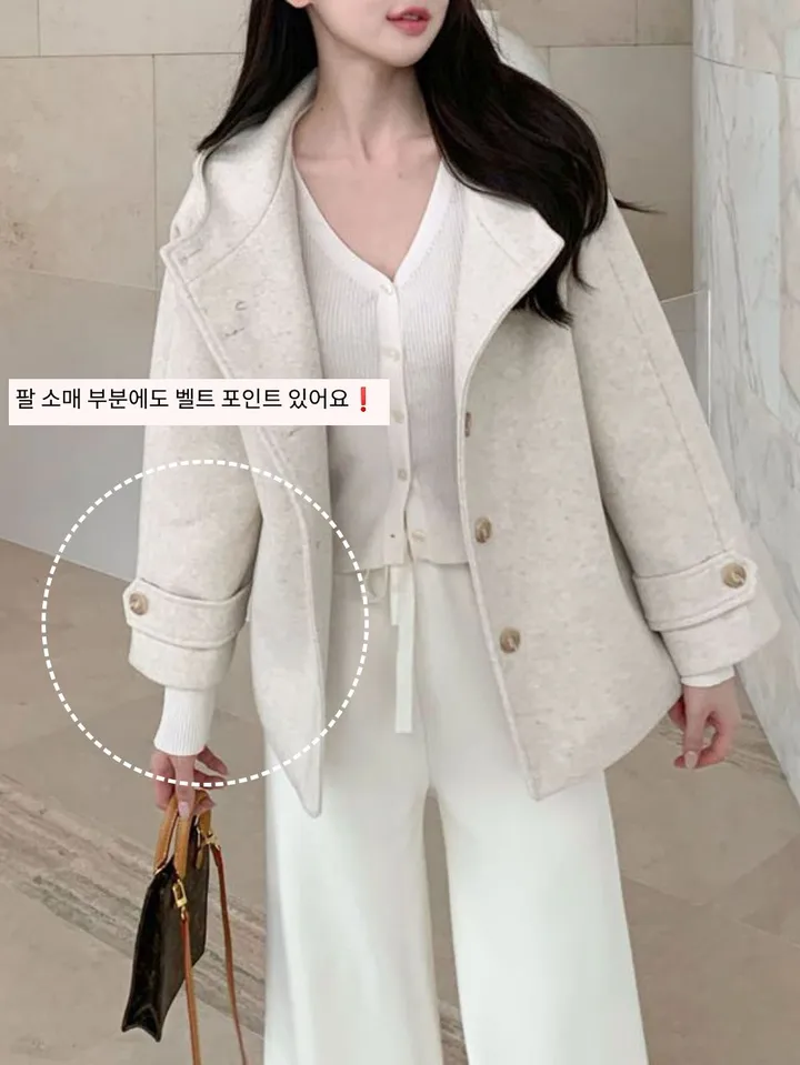 [겨울신상✨] 후드 숏코트 / 코트 후드코트 떡볶이코트 겨울코트 겨울자켓 핸드메이드 코트 숏코트 퍼코트 모직코트 울코트 연말룩 벨트코트 밍크코트 롱패딩 숏패딩 코듀로이 기모 케이프코트 망토코트 숄코트 무스탕 퍼자켓 더블코트 하프코트 기모 후드롱코트 겨울 상세 이미지 10