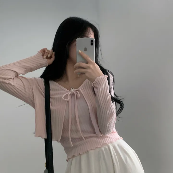 [재진행/세트가격/여리핏!] 요플레 골지 나시+크롭 니트가디건 투피스,셋업 - 5color 상세 이미지 19