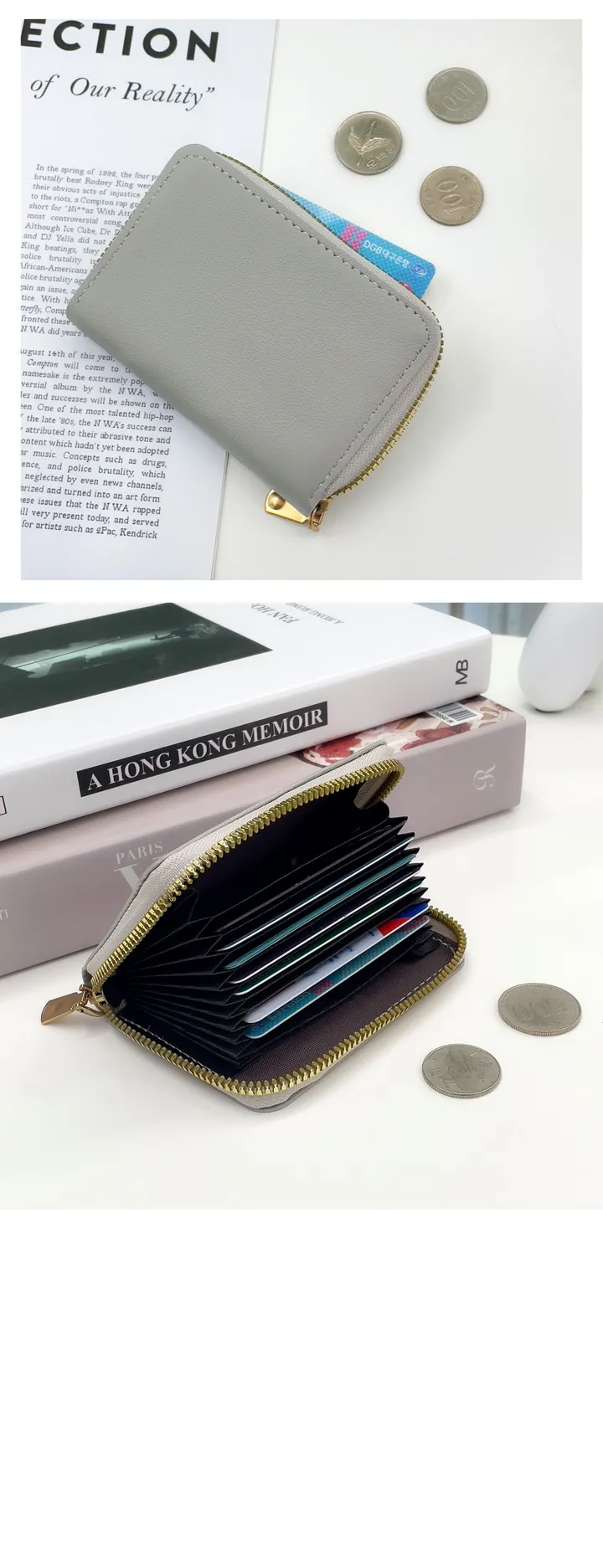 [당일발송💓]4color 아코디언 카드지갑 데일리 심플 수납 동전지갑 명합케이스 상세 이미지 8