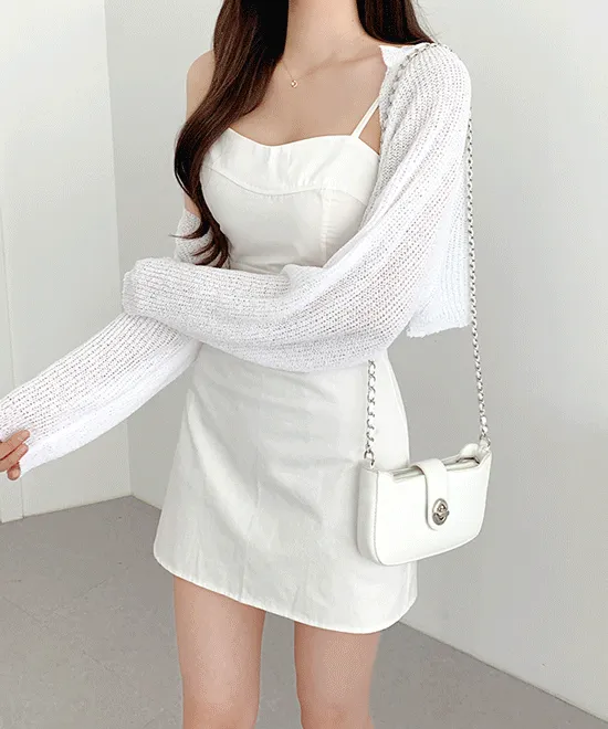 [3만개돌파🧊살안타템💗여리핏] 썸머 시원한 살안타템 크롭 볼레로 니트 여름 가디건 / 휴가룩 휴양지룩 바캉스룩 클래식블랑