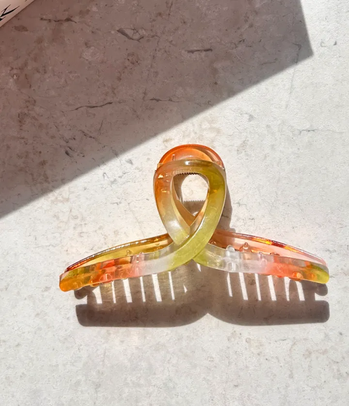 🌷집게핀증정/당일🌷 집게핀 봄 여름 13cm  투명 오로라 꼬임 사각 리본 유광 실버 하이틴 빅사이즈 꽃 반머리 묶음 헤어핀 머리핀 왕집게핀 헤어집게핀 헤어 집게삔 상세 이미지 32