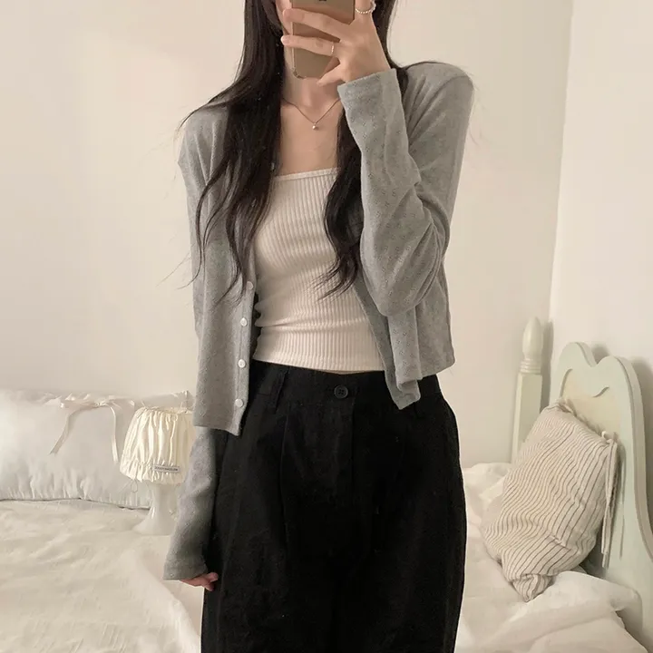 로로 펀칭 가디건 (8color) 상세 이미지 122
