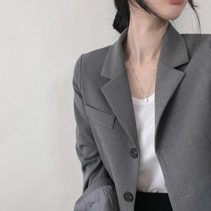 봄자켓*.* [패드없는, 퀄리티굿] 소매트임 크롭 자켓 상세 이미지 33