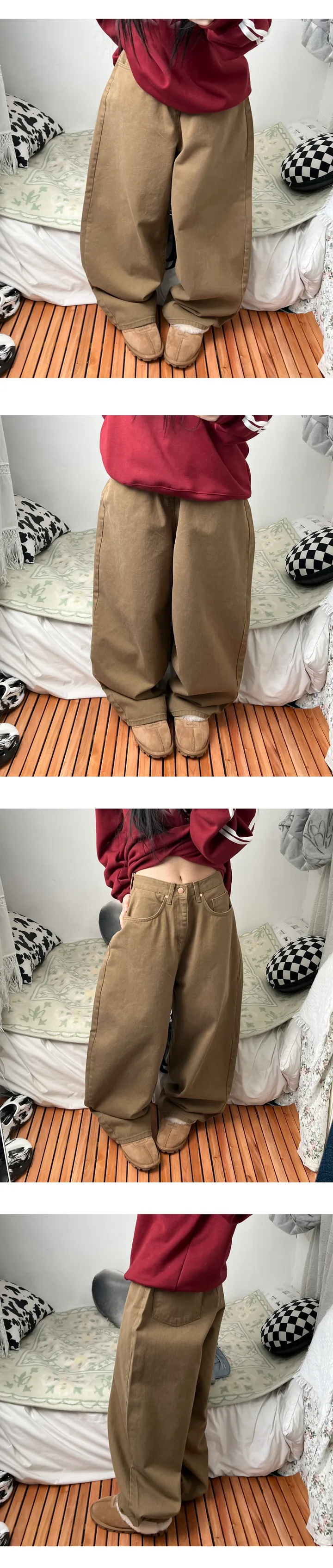 mega twill cotton wide pants 상세 이미지 14