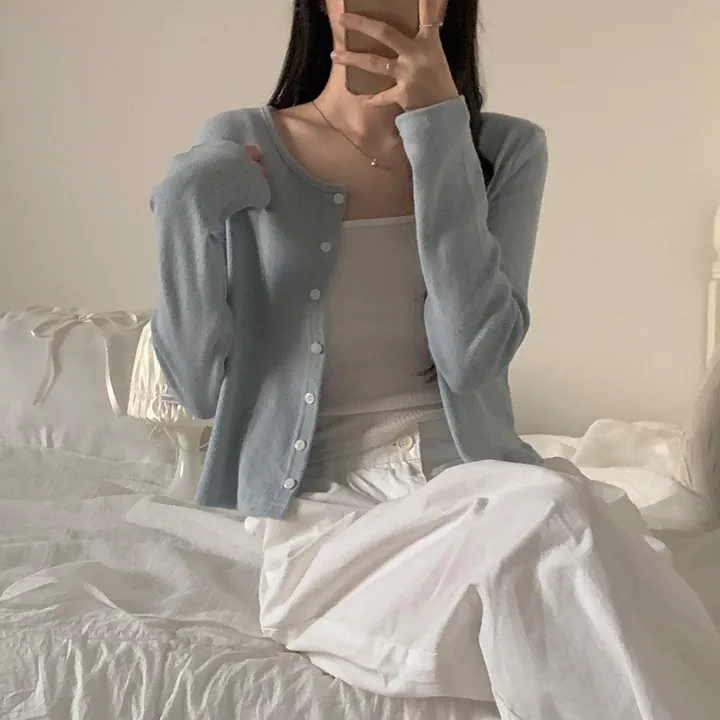 로로 펀칭 가디건 (8color) 상세 이미지 65