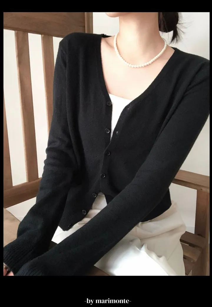 [리뷰극찬❤️/부드러움🔥👍/기본핏]  러프 브이넥 극세사 가디건 상세 이미지 8