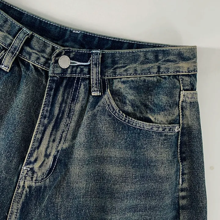 [숏,기본,롱/~XL/핏보장💙*밑단스냅단추 투웨이* 워싱 와이드데님] 헤이브밑단스냅와이드데님 상세 이미지 59