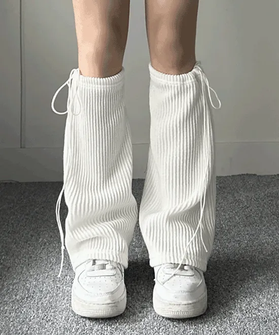 [ver.3.부츠컷 핏/사계절] string bootcut leg warmer / 스트링 부츠컷 레그워머 워머 부츠워머 레그 워머 y2k 유니크힙 하이틴 니삭스