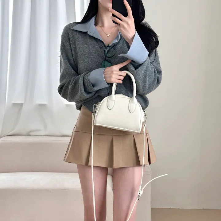 [허리잘록~/벚꽃룩!] 데일리 무지 브이넥 크롭 긴팔 니트 가디건 - 5color 상세 이미지 16