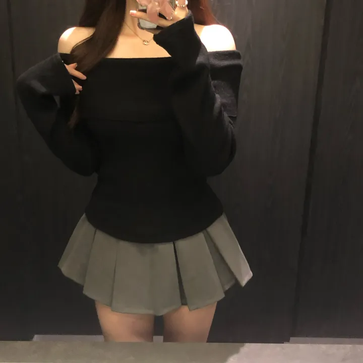 +특가할인✨ [봄신상/팔뚝살소멸핏] 기본충실! 로제 오프숄더 슬림 니트 긴팔 티셔츠 knit (*핏,컬러완벽 *흘러내림X) 상세 이미지 92