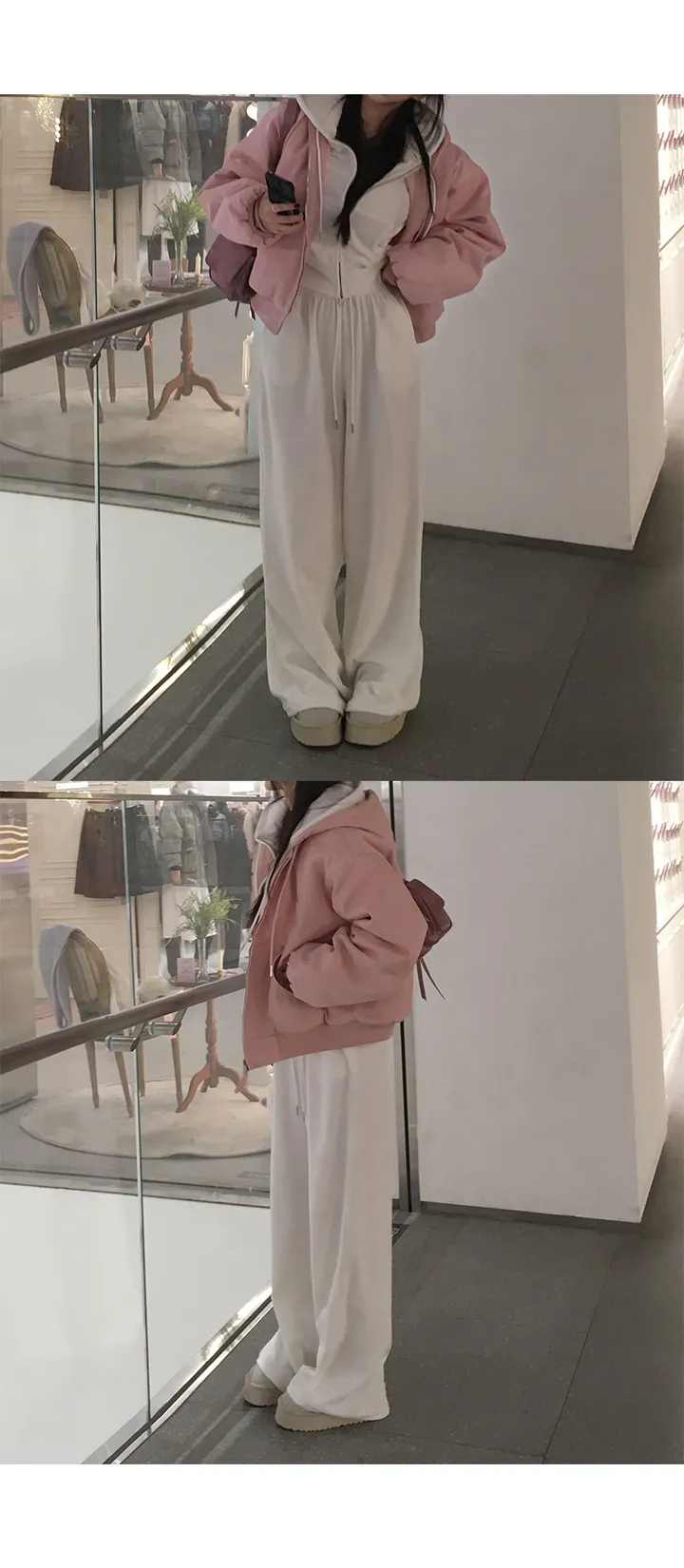 (2size/기본,롱)[*골넓핏/부함X따뜻보장] made 윙클 벨벳 트레이닝 세트 허얇골넓 겨울트레이닝 상세 이미지 6