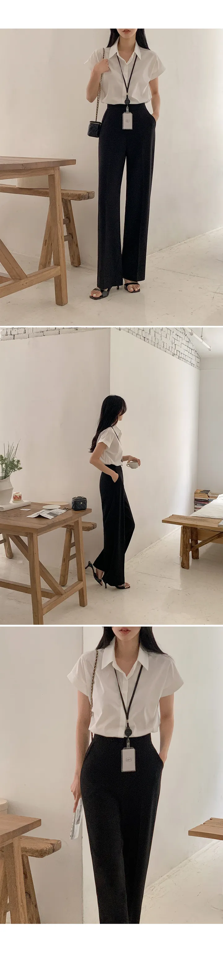 [1만장돌파][BEST OF BEST🖤/개미허리🐜/구김X 답답함X][자체제작] 썸머 쥔장추천 린넨라이크 극강하이 와이드 팬츠 [2Types기본/롱(+5cm)] 상세 이미지 67