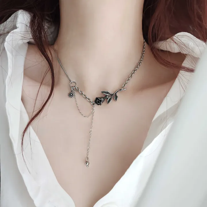 전체써지컬 마른장미 체인 목걸이 상세 이미지 2