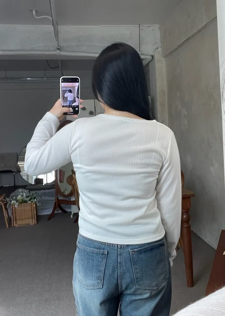 [2사이즈] 색감굿@ 가디건 브이넥 레이어드 여리핏 빅사이즈 크롭 봄옷  통통 베이직 꾸안꾸 상세 이미지 77