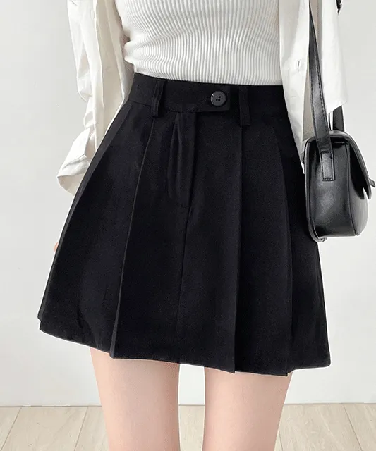 [#밀크Made/XS~L까지!] 셀럽 핀턱 미니스커트 3color