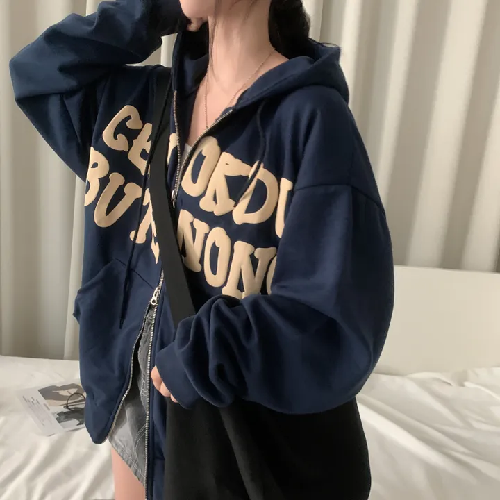 [기모추가!/만족도100%] 크루아상 발포 오버핏 레터링 후드집업,점퍼 - 4color 상세 이미지 14