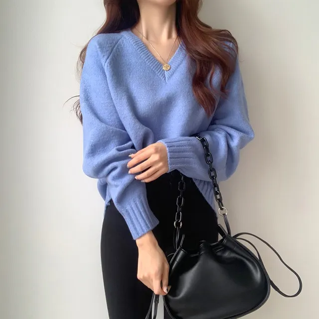[ 무조건 소장 추천! 인기만점 ] 데일리 루즈핏 V넥 니트 상세 이미지 46