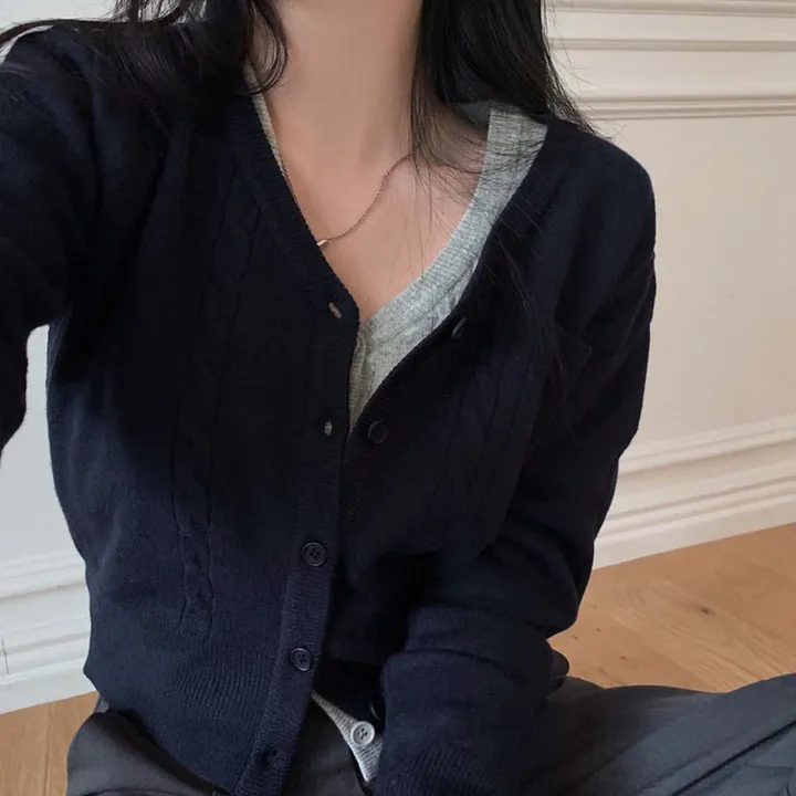 [원단좋아요🤎/연그레이 당일출고!] 자체제작 #크치Made 욜로 포켓 어텀 니트 크롭 올드머니 가디건 - cd 상세 이미지 66