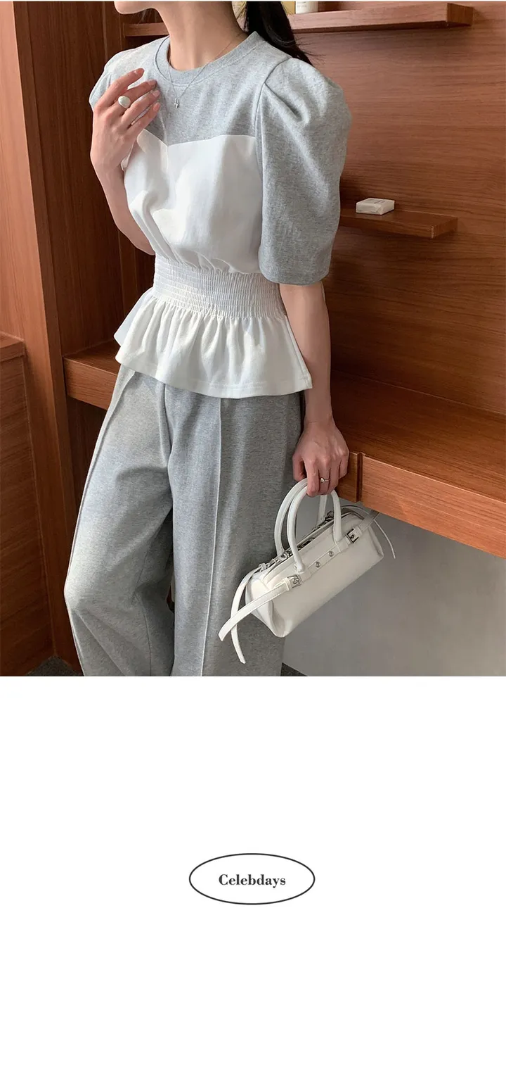 신상💛[2color] 러블리 커리어우먼 배색 상하의 set 상세 이미지 12