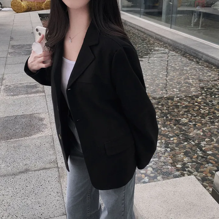 [갓성비!]차분한 감성,스웨이드 루즈핏 하프 카라 자켓 상세 이미지 10