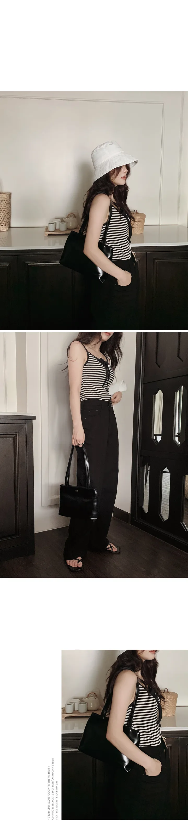 [🤎데일리/가벼움] #LENTO. Bazil Everyday bag  - 5 color (SLOWMADE/자체제작/비건레더/플레인/실버백/글로시) 상세 이미지 24