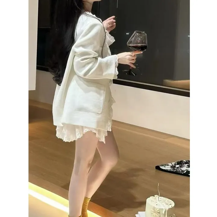 💙화이트💙간절기 루즈핏 봄 여름 자켓 여신핏 봄 여름아우터 상세 이미지 7