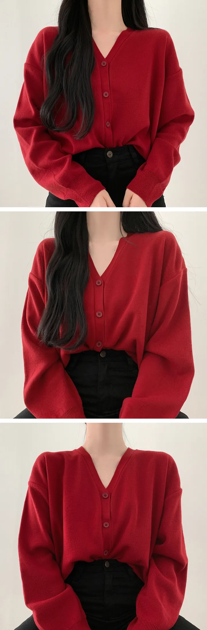 베이직 브이넥가디건 [9color] 상세 이미지 9