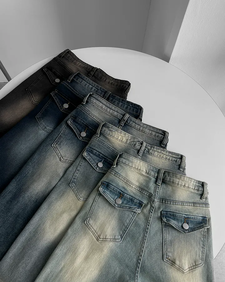 [~XL/2기장] 보헤미안 포켓걸 인어핏 S라인 워싱 부츠컷 데님 팬츠 바지 상세 이미지 69