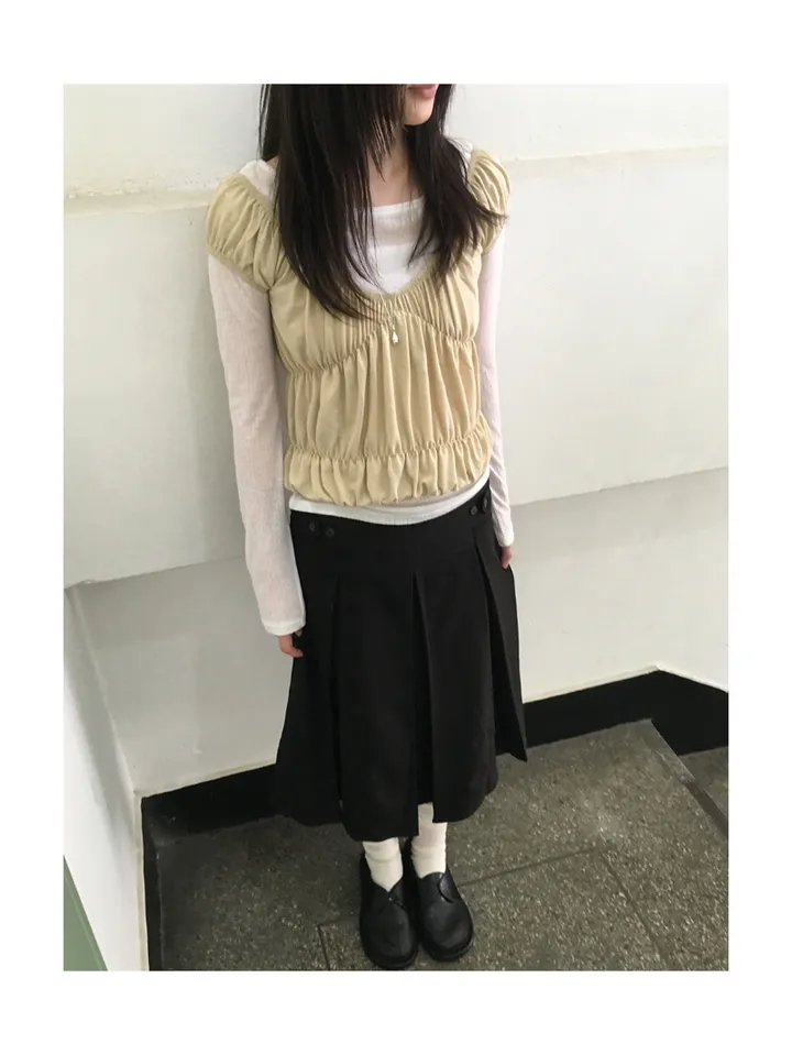 민소매 모델 착용 이미지-S1L16