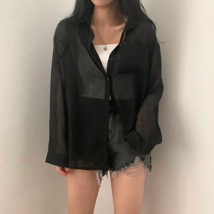 [베스트재진행] 남심저격, 시스루 루즈핏 셔츠;4col 상세 이미지 41