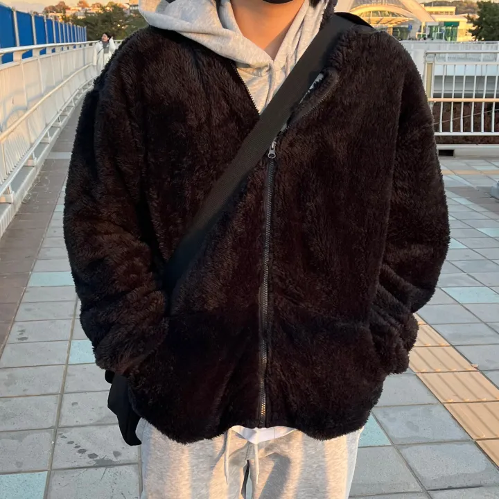 3size 남녀공용 커플룩 양털 후리스 후드집업 2color 상세 이미지 35