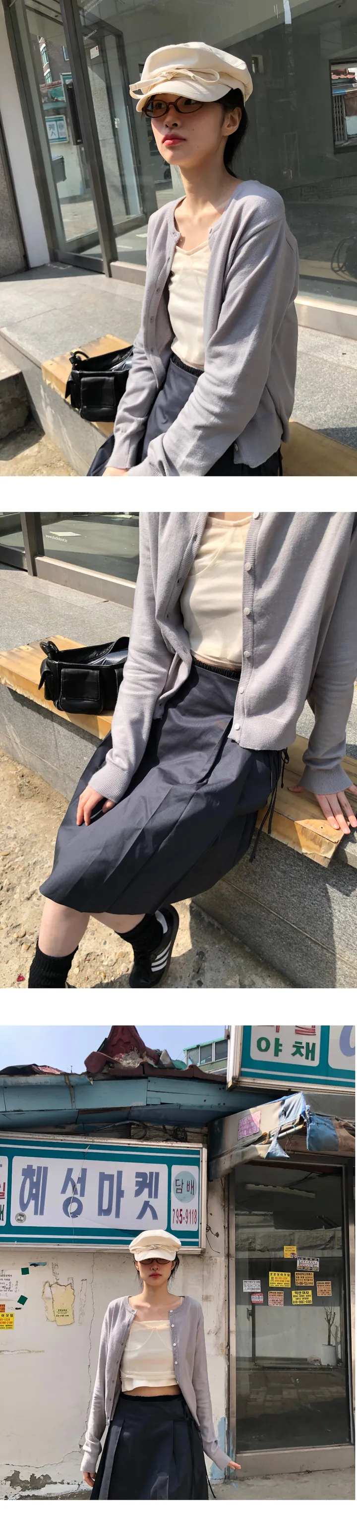 더블단 라운드 가디건(6cols) 상세 이미지 6